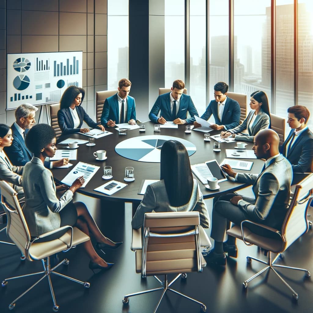 Strategic business meeting